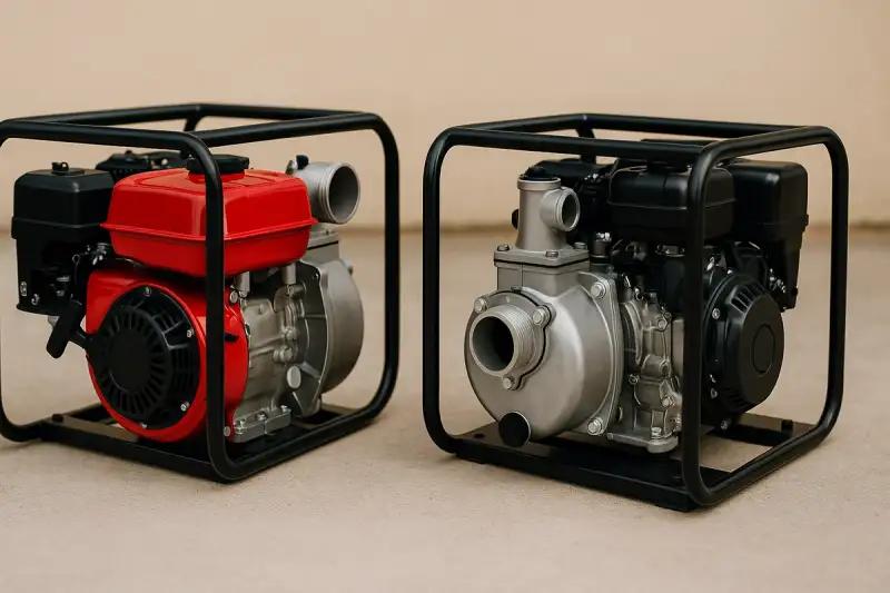 Motopompe benzină vs motorină: autonomie și debit