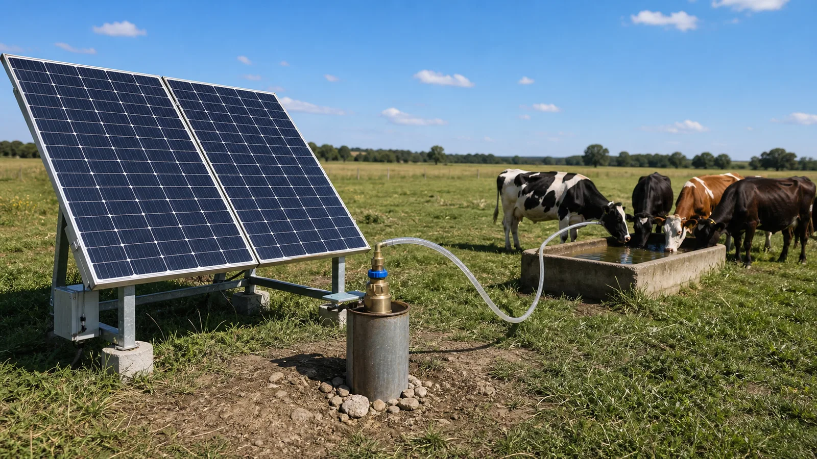 Pompe submersibile pe panou solar: se stochează apă, nu electricitate